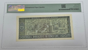 bancnota romaneasca de colectie - 25 lei 1966 gradata PMG EPQ66 - imagine 2