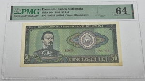 bancnota romaneasca de colectie - 50 lei 1966 gradata PMG 64