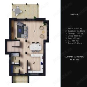 Casă individuală tip mediteranean P + 1E + M Hestia Residence Corbeanca, FINALIZATĂ 2024 - imagine 17