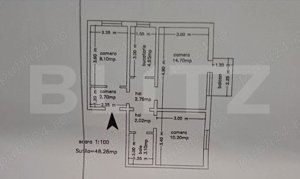 Apartament decomandat cu 3 camere, 48 mp, zona Mircea cel Bătrân