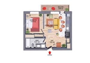 Apartament la cheie cu 2 camere complet mobilat si gradina propie - imagine 7