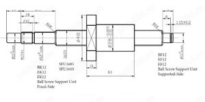Surub cu bile 1204, 1605 set complet 350mm 1500mm - imagine 4