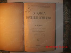 Istoria  Poporului  Romanesc de N. Iorga. Vol, II, III, IV.
