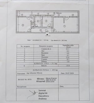 Apartament 2 camere, etaj 1,69 mp, situat in zona Centrala - imagine 11