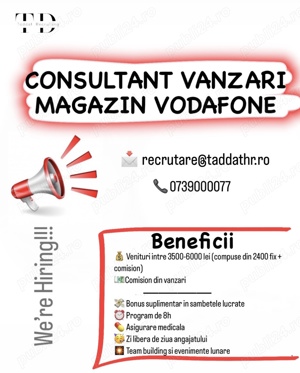 Consultant vanzari magazin vodafone