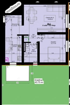 Apartament cu 2 camere cu curte proprie in Braytim  - imagine 2