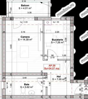 Apartament cu o camera. Bucatarie Separata. Pod si loc de parcare in CF. - imagine 8