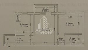 Apartament cu 2 camere, etaj intermediar, zona Soarelui