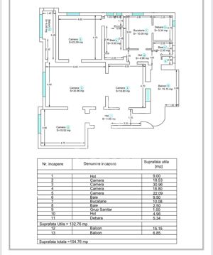 Apartament 4 camere, ultrafinisat in centru orasului. - imagine 15