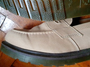 Pantofi vara Dr. Martens 42 loafers crem textil-panza interior piele demo - imagine 5