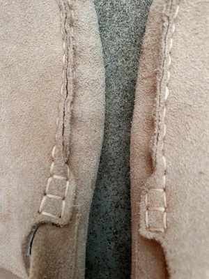 Pantofi de vara Big Valley marinea 43, loafers crem, din piele intoarsa groasa, interior din piele - imagine 3