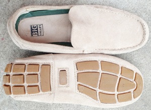 Pantofi de vara Big Valley marinea 43, loafers crem, din piele intoarsa groasa, interior din piele - imagine 4