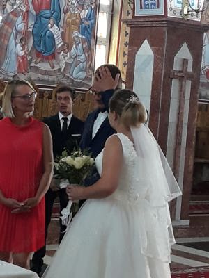 Vand rochie de mireasă prințesă,corset si voal inclus ! - imagine 5