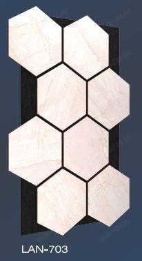 Panou acustic hexagon  MDF  - LAN 607 - 87,2 X 57,9 X 1 cm - imagine 3