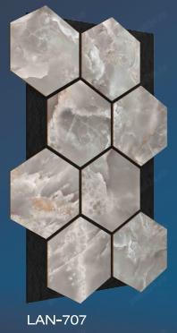 Panou acustic hexagon  MDF  - LAN 607 - 87,2 X 57,9 X 1 cm - imagine 2