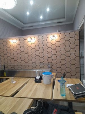 Panou acustic hexagon  MDF  - LAN 607 - 87,2 X 57,9 X 1 cm - imagine 5
