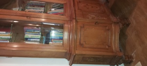 Biblioteca baroc sculptata lemn 