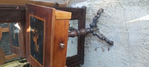 Masa cu sertar antica vintage retro - imagine 4