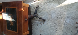 Masa cu sertar antica vintage retro - imagine 5