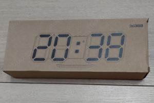 Ceasul digital cu termomentru si afisaj mare cu lumina LED alb rece,Nou! - imagine 3