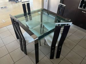 Vand masa de sticla cu metal 
