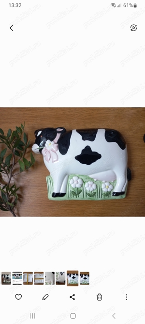 Vacă decorativă din ceramică Lilian Vernon 