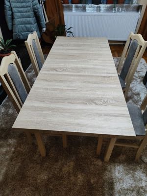 Masă de bucatarie sufragerie extensibilă+4 scaune 