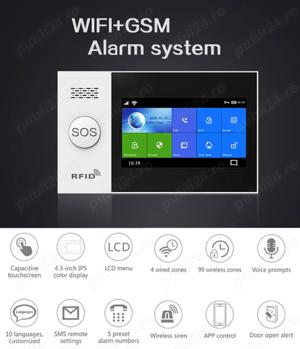 Alarma wireless WiFi GSM 2 4G PGST PG-107
