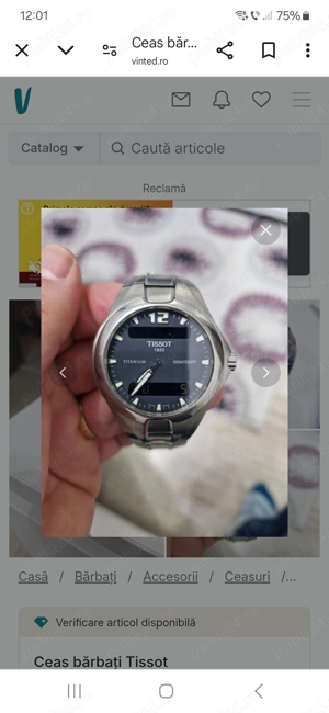 Ceas bărbați Tissot 1853 Titanium - imagine 2