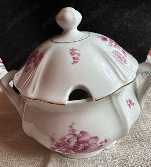 Supieră porțelan Meissen pink flowers