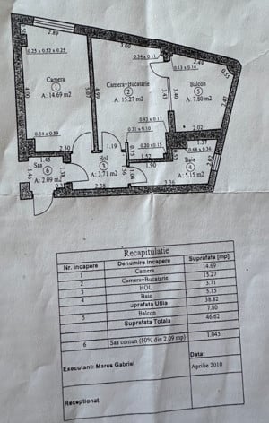 Inchiriere apartament 2 camere, central ,bloc nou, Str. Toamnei, Eminescu - imagine 3