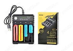 incarcatoare Smart Bmax acumulatori celule 18650 si orice acumulator litiu cilindric