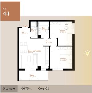 Apartament 3 camere finalizat, constructie noua, zona Vivo - imagine 14