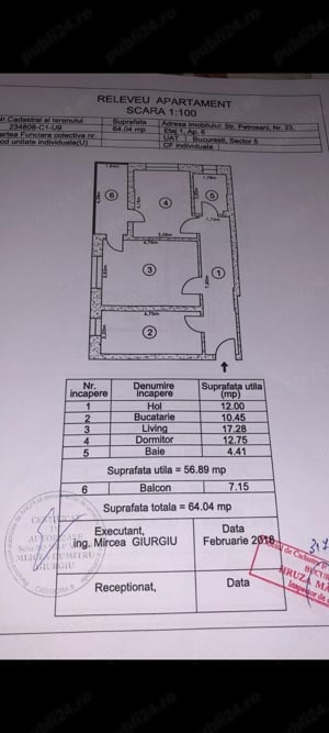 Propietar ,Vând apartament 2camere Zona Rahova  - imagine 3