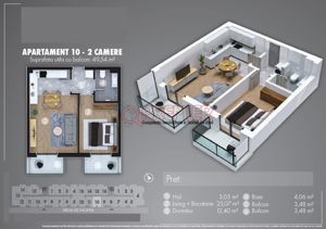 Apartament 2 Camere - Popesti Leordeni -Metrou Berceni - imagine 2