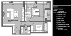 Apartament 3 camere inchiriere in Centru, Finisaje High End - imagine 12