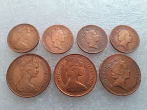 Monede S.U.A.-Suedia 1973-2008, Monede bronz Marea Britanie 1971-1989 - imagine 4