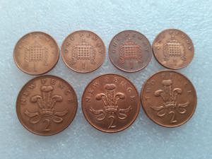 Monede S.U.A.-Suedia 1973-2008, Monede bronz Marea Britanie 1971-1989 - imagine 3