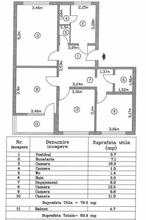 Apartament 4 camere - decomandat - Piata Rahova - imagine 12