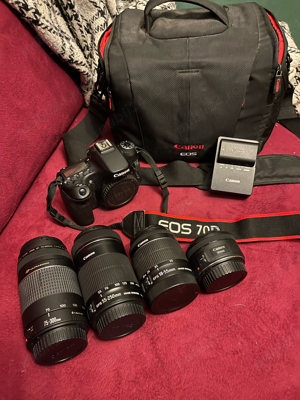 Canon 70d + objective si geanta 