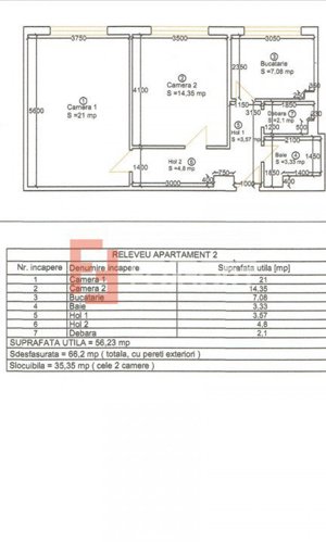 COMISION 0% Apartament cu 2 camere, etaj 1 - zona Piata Unirii - imagine 8