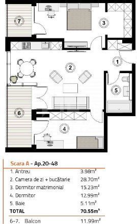 3 camere, 2 bai, terasa, intermediar, parcare, Iulius Mall - imagine 10