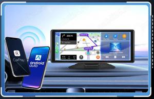 Sistem navigatie auto PODOFO, camera de bord (fata-spate) 1080p, 10.26 inch, 64GB ROM, 4GB RAM, Blue - imagine 5