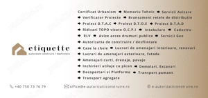 AUTORIZATIE Constructie Demolare, Avize, Acorduri prin Cert. Urbanism