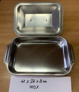 Tava cu capac inox 41 24 8 cm - imagine 2