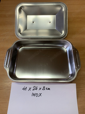 Tava cu capac inox 41 24 8 cm - imagine 3