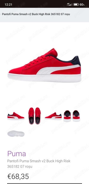 Adidași Pantofi Puma nr.35,5 sau 22 cm si costum sport Puma 11-12 ani