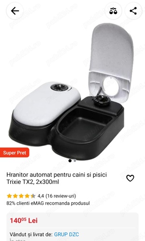Hrănitor automat pentru pisici câini, Trixie - imagine 4