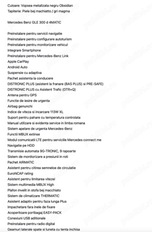 Mercedes-Benz GLE 300d,AIRMATIC,245cp,4MATIC,AMG line,Pano,Burmeister,LED Multibeam   - imagine 8