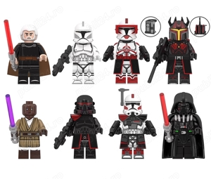 Set 8 Minifigurine tip Lego Star Wars cu Gar Saxon, Dooku si Vader